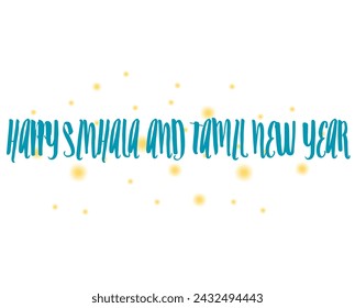 Sinhala and Tamil new year text vector icon isolated in amazing background