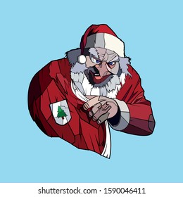 Sinister Evil Santa vector graphic