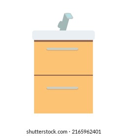 Sink with automated tap semi flat color vector object. Full sized item on white. Lavatory device. Smart home appliance simple cartoon style illustration for web graphic design and animation