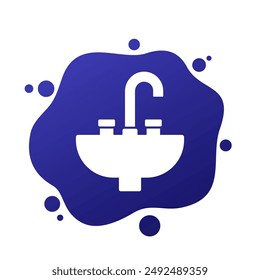 sink, basin icon, vector design