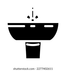 sink bathroom interior glyph icon vector. sink bathroom interior sign. isolated symbol illustration