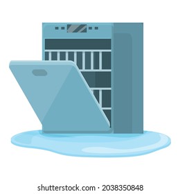 Sink dishwasher icon cartoon vector. Kitchen plumbing. Repair service