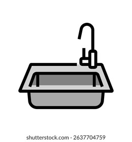 sink faucet color icon vector. sink faucet sign. isolated symbol illustration