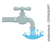 Sink Faucet tap water icon flat