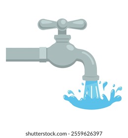 Sink Faucet tap water icon flat