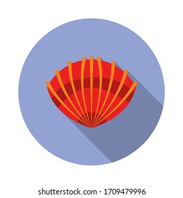 Icono de sombra larga plana. Simple vector de color de iconos de verano para ui y ux, sitio web o aplicación móvil