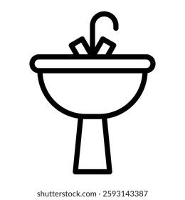 Sink Glyph Icon Design For Personal nad Commercial Use