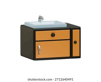 sink icon 3d illustration render