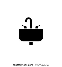 Sink icon. Bathroom, wc, toilet symbol. Vector illustration