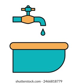 Icono del fregadero color Vector Plantillas de diseño simple y moderno
