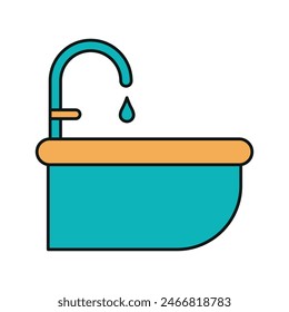 Sink icon color vector design templates simple and modern