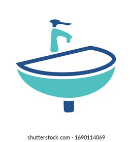 sink icon design, flat style icon collection