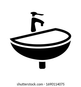 sink icon design, flat style icon collection