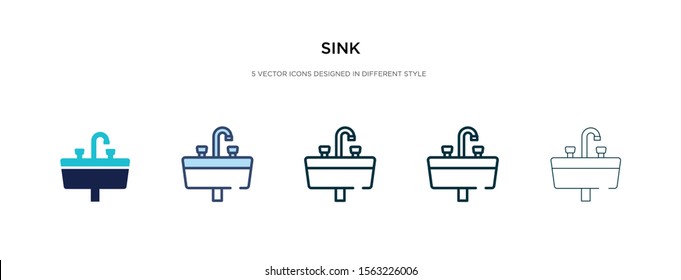 sink icon in different style vector illustration. two colored and black sink vector icons designed in filled, outline, line and stroke style can be used for web, mobile, ui