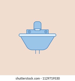Sink icon. Element of bathroom for mobile concept and web apps illustration. Field outline icon for website design and development, app development on somon background