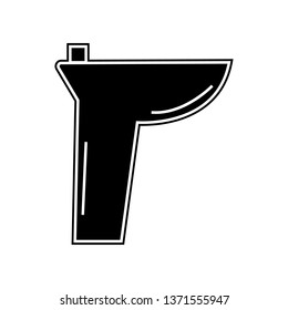 Sink icon. Element of bathroom for mobile concept and web apps icon. Glyph, flat icon for website design and development, app development
