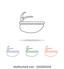 Sink icon. Element of bathroom tools multi colored icon for mobile concept and web apps. Icon for website design and development, app development. Premium icon on white background