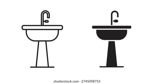 Sink icon element for design projects