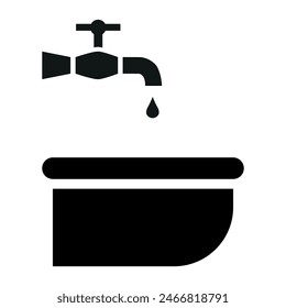 Sink icon glyph vector design templates simple and modern