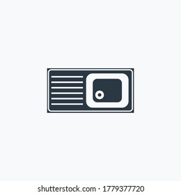 Sink icon isolated on clean background. Sink icon concept drawing icon in modern style. Vector illustration for your web mobile logo app UI design.