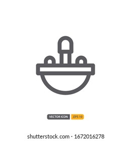 sink icon isolated on white background. for your web site design, logo, app, UI. Vector graphics illustration and editable stroke. EPS 10.