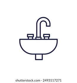 sink icon in line style