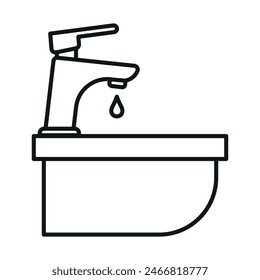 Sink icon line Plantillas de diseño de Vector simple y moderno