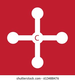 Sink icon on red background