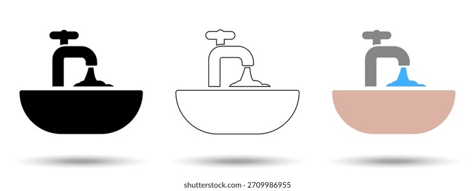Ícone do coletor. Ícone do coletor em um fundo branco, isolado. O ícone tem três usos em aplicativos e sites. Ilustração vetorial. Ícone do coletor em um fundo branco.