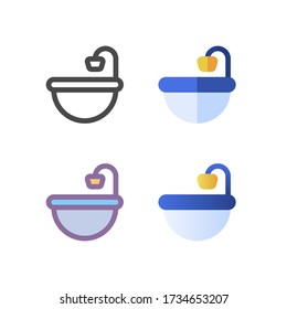 sink icon pack isolated on white background. for your web site design, logo, app, UI. Vector graphics illustration and editable stroke. EPS 10.