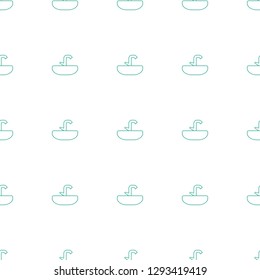 sink icon pattern seamless white background. Editable line sink icon. sink icon pattern for web and mobile.