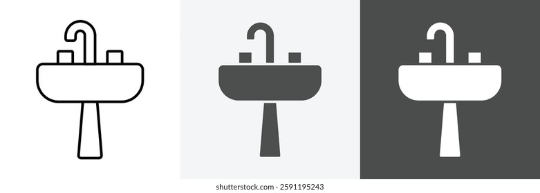 Sink Icon set vector art