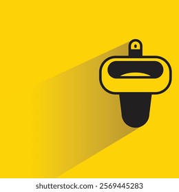 sink icon with shadow on yellow background