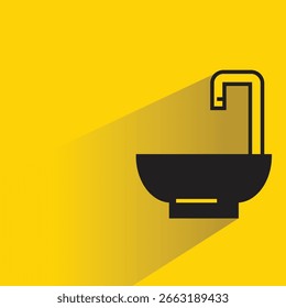 sink icon with shadow yellow background