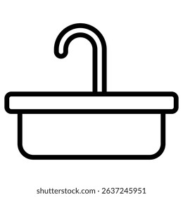 sink icon Simple thin line stroke