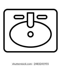 Sink icon in thin line style Vector illustration graphic design 