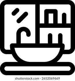 sink icon. Thin Linear Style Design Isolated On White Background