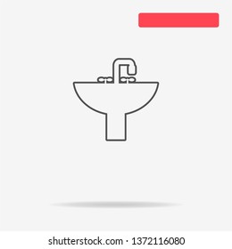 Sink icon. Vector concept illustration for design.