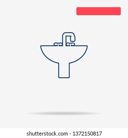 Sink icon. Vector concept illustration for design.