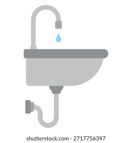 Plantilla de diseño de Vector de icono de fregadero simple y moderno