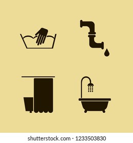 sink icon. sink vector icons set piping, hand washing, bathroom and bathroom shower
