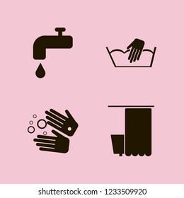 sink icon. sink vector icons set bathroom, water tap, hand washing and wash hands