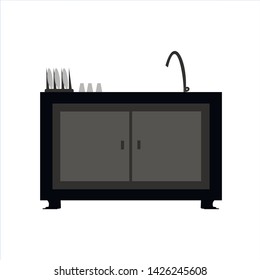 Sink icon. Vector illustration. Eps10
