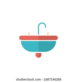 sink icon vector illustration. sink icon flat style design