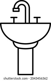Sink Symbol, Vektorbild. Kann auch für Web-Apps, mobile Apps und Printmedien verwendet werden.