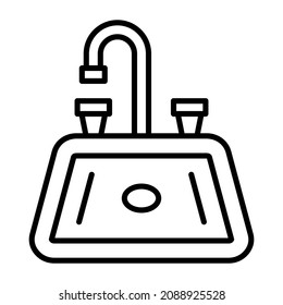 Sink icon vector image. Can also be used for web apps, mobile apps and print media.