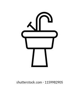Sink icon vector isolated on white background, Sink transparent sign