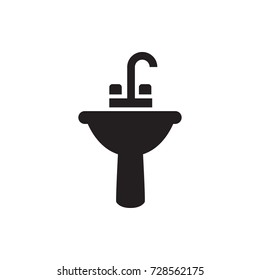 sink icon vector isolated on white background