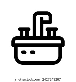 sink icon. vector line icon for your website, mobile, presentation, and logo design.