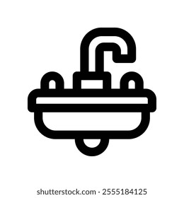 sink icon. vector line icon for your website, mobile, presentation, and logo design.